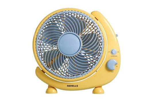Havells Crescent Personal Fan 250mm Copper Motor 40W Yellow