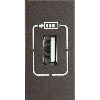 Legrand Myrius NEXTGEN USB CHARGER 1500mA Type A 1Module Charcoal Grey - 679488