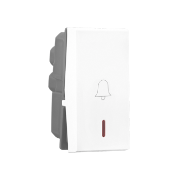 Legrand Allzy Bell Push 6A 1Way with Indicator 1Module White - 681110