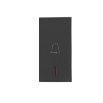 Legrand Allzy Bell Push Matt Black 6A 1Way with Indicator 1Module - 681210