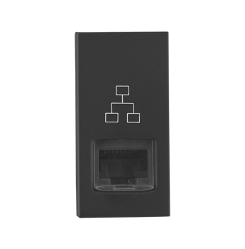 Legrand Allzy RJ45 Cat-6 UTP Socket Matt Black 1Module - 681232