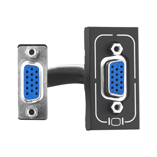 Legrand Allzy Pre-terminated Projector Connector Matt Black 1Module - 681236