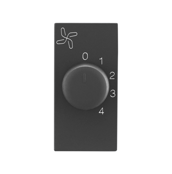 Legrand Allzy Fan Regulator Matt Black 4-step 1Module - 681240