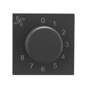 Legrand Allzy Fan Regulator Matt Black 8-step 2Module - 681242