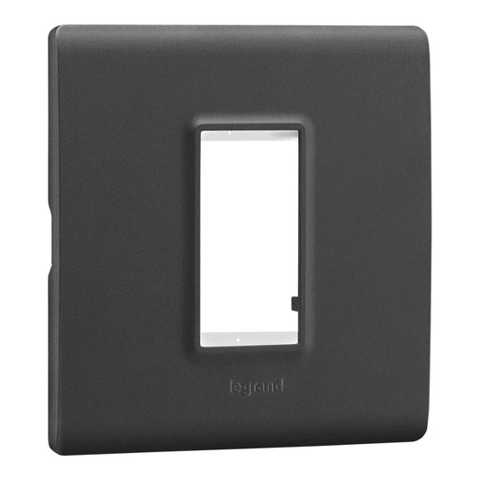 Legrand Allzy Plate & Frame Matt Black 1Module - 681311
