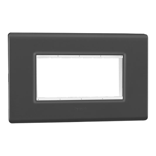 Legrand Allzy Plate & Frame Matt Black 4Module - 681314