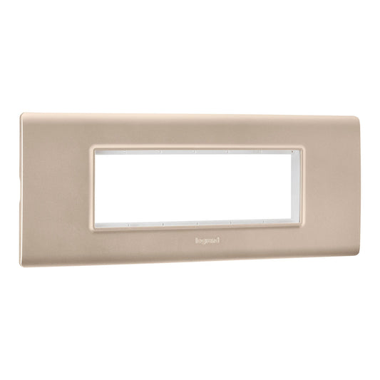 Legrand Allzy Plate & Frame Aluminium Champagne 6Module - 681348