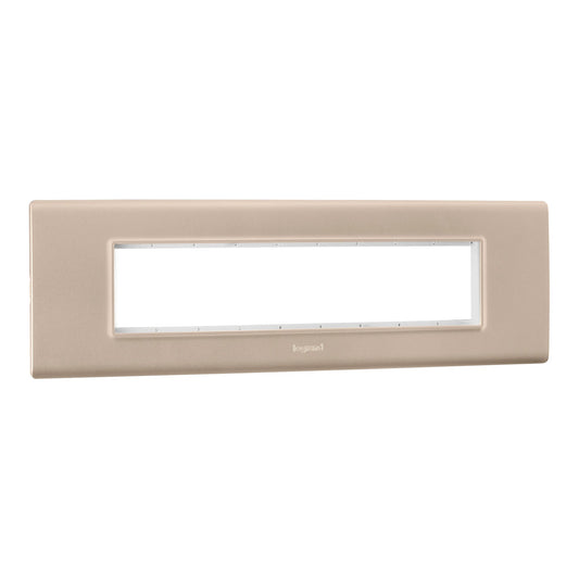 Legrand Allzy Plate & Frame Aluminium Champagne 9Module - 681351