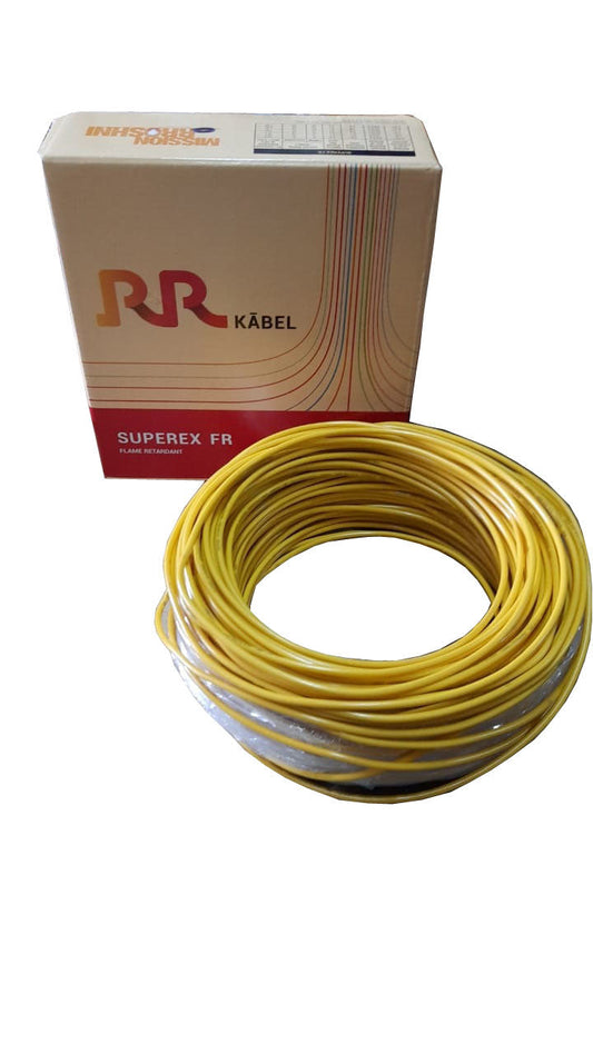 RR Kabel Homecab 1 Core 0.75 SQMM Cable – Yellow – 200 Mtr (RR1C0.75FRYELLOW200)