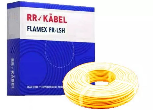 RR Kabel 1 Core 2.5 SQMM FRLS Cable – Yellow – 200 Mtr (RR1C2.5FRLSYELLOW200)