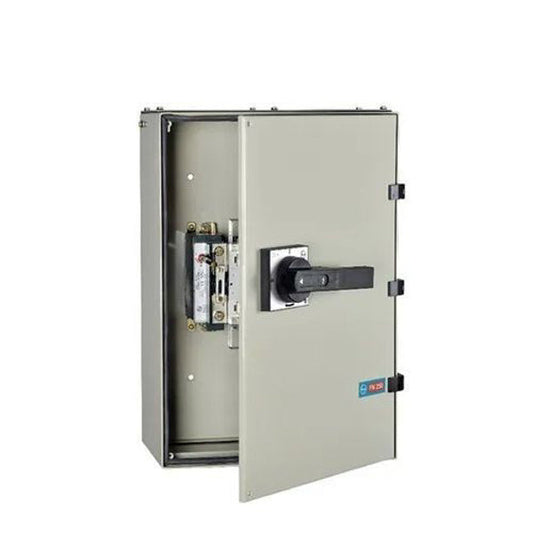 Lauritz Knudsen (Formerly L&T Switchgear Business) FN 63A TPN Switch in Sheet Steel Enclosure – S-D-F DIN Fuse-Link Type – SK90484OOOO