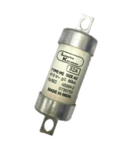 Lauritz Knudsen (Formerly L&T Switchgear Business) HRC Fuse HQ Size A2 20A Bolted Offset Type – Suitable for HK 32H/32B Fuse Base – ST30751OOOO