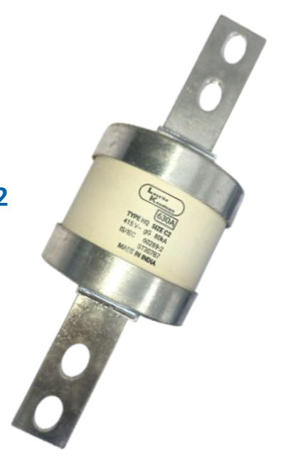 Lauritz Knudsen (Formerly L&T Switchgear Business) HRC Fuse HQ Size C2 400A Bolted Type – Suitable for FN 630 S-D-F – ST30785OOOO