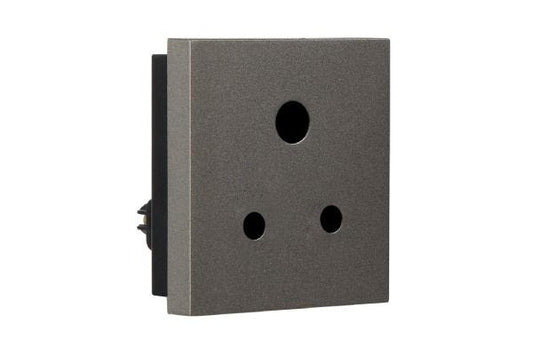 Havells 6A 3 Pin Socket ACNKPXG063 | Child Safety Socket with Brass Terminals