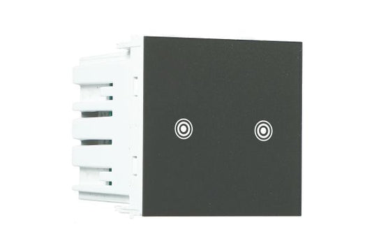 Havells Crabtree Signia Smart 2 Channel Relay Switch 2M Grey | Wi-Fi Touch Appliance Control