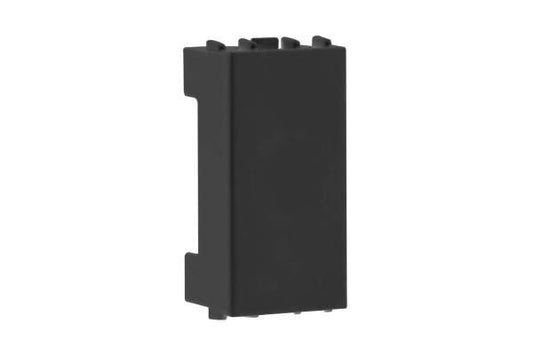 Havells Fabio Blank Frame Matt Black | Modular Blanking Plate with 240V Indicator Support