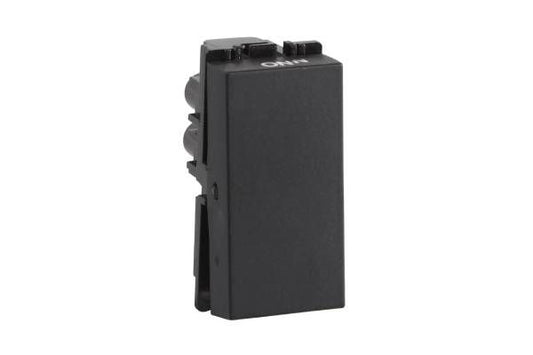 Havells Fabio 16AX 1 Way Switch AHFSXXB161 | Mat Black 240V Modular Switch with Soft Switching