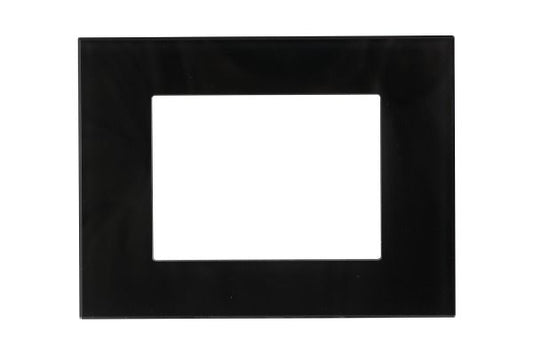 Havells Apogee Glass Granite Black Outer Plate 3M ATAPGOBH03 | Glossy Modular Plate with Minimalist Finish