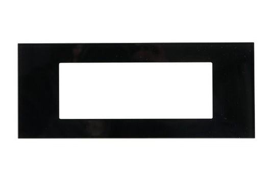 Havells Apogee Glass Granite Black Outer Plate 6M ATAPGOBH06 | Glossy Modular Plate with Minimalist Finish