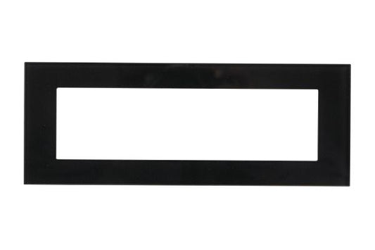 Havells Apogee Glass Granite Black Outer Plate 8MH ATAPGOBH08 | Glossy Modular Plate with Minimalist Finish
