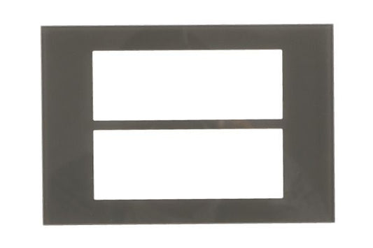Havells Apogee Glass Silver Grey Outer Plate 12M ATAPGOSH12 | Glossy Modular Plate with Minimalist Finish