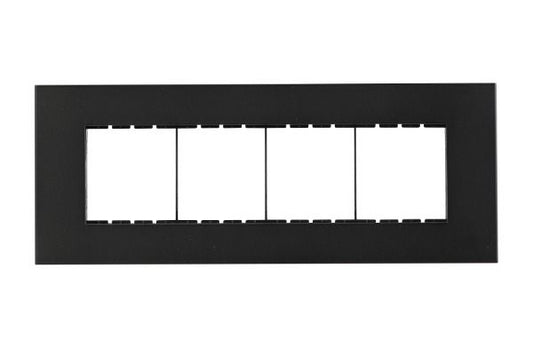 Havells Apogee PC Black Outer Plate 8MH ATAPLOBH08 | Engineering Grade Modular Plate with Sleek Finish