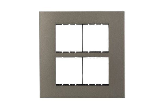 Havells Apogee PC Grey Outer Plate 8MS ATAPLOGS08 | Engineering Grade Modular Plate with Sleek Finish