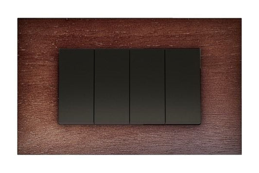 Havells Apogee 4M Wooden Teakwood Outer Plate ATAPSCWH04 | Real Wood Natural Finish