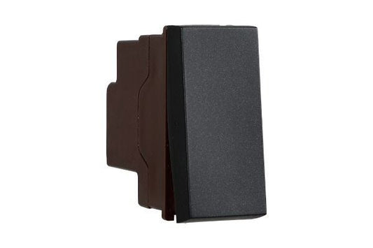Havells Apogee 10AX One Way Switch Black ATASXXB101 | Fire Resistant Modular Switch with Smooth Low Noise Operation