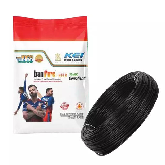 KEI Banfire ZHFR HFFR 6 sq mm copper cable 200 m available in Black, Red, Green, Blue, Yellow and White