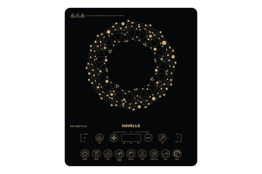 Havells Evo Cook TC20 Induction Cooktop GHCICEMK200 2000W | 8 Preset Cooking Options with Touch Control
