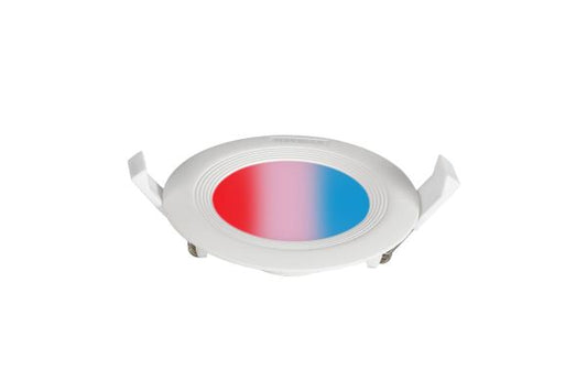 Havells Fazer Neo RBP LED Panel 6W Round | Red Blue Pink CCT Recessed Ceiling Light