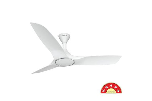 Havells Stealth Air BLDC+ Ceiling Fan 1200mm Pearl White | Silent 5 Star Energy Saving Fan