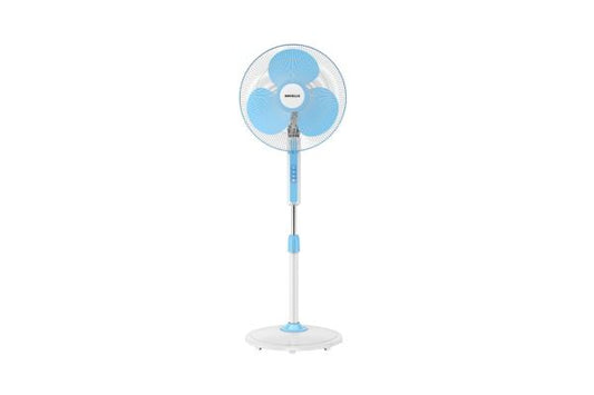 Havells Swing Neo NS Pedestal Fan 400mm Icy Blue | WideVolt Copper Motor with Smooth Oscillation