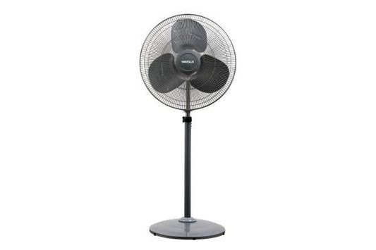 Havells Windstorm Pro Oxy Pedestal Fan 500mm Grey | High Air Delivery Copper Motor Fan