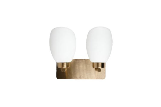 Havells Floretine Wall Light 2LS Antique Brass B22 Glass | Premium Decorative Interior Lighting