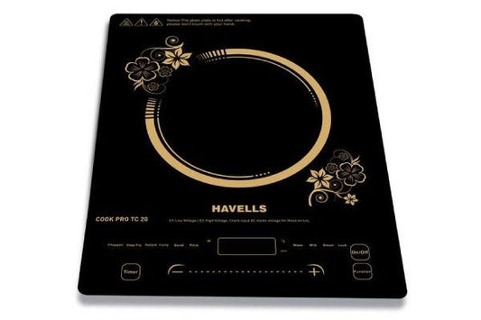 Havells Cook Pro TC 20 Induction Cooktop GHCICRVA200 2000W | 9 Cooking Modes with Sliding Control