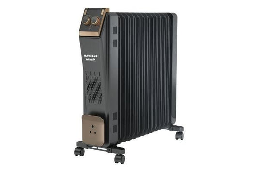 Havells Hestio 13 Straight Fins Oil Filled Room Heater GHROFDKK290 2900W | Dual Heating Tech with PTC Heater