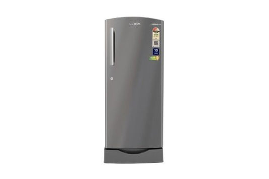 Lloyd 216 L Direct Cool Refrigerator 3 Star Graphite Inox | Rapid Freeze with ViruzSafe Protection