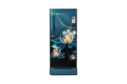 Lloyd Icecool Series 185 L Direct Cool Refrigerator 3 Star Night Petals Aqua | Fast Cooling with Copper Freeze