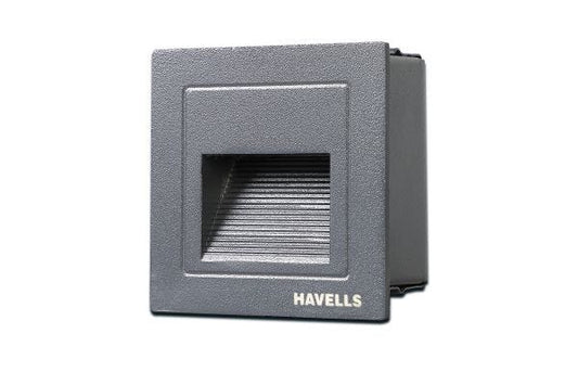 Havells LED Ecstatic SL SQ 3W 3000K Anthracite Step Light | Elegant IP65 Pathway Lighting