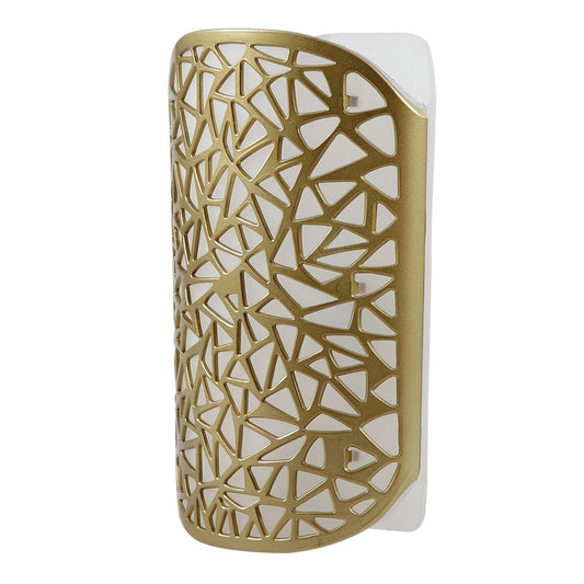 Havells Glaze Wall Light Opal White with Gold Mesh | Decorative Glare Free Wall Mounted Light