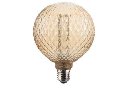 Havells Chimes G125 Amber E27 Decorative LED Lamp 4W 2600K | Warm Designer Glass Bulb