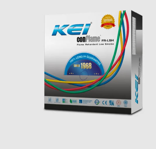 KEI WIRE 1CORE 1.50SQMM [CONFLAME - FRLSH] YELLOW 100MTR