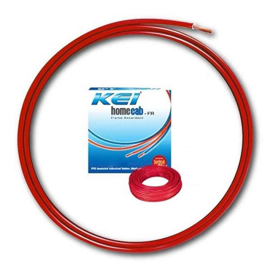 KEI WIRE 1CORE 2.50SQMM [HOMECAB - FR] RED 100MTR