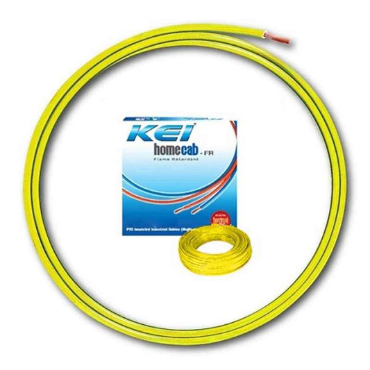 KEI WIRE 1CORE 2.50SQMM [HOMECAB - FR] YELLOW 100MTR