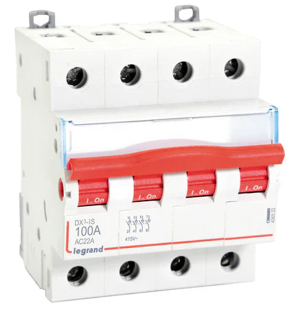 Legrand DX³ 100A Four Pole 415V Isolator for AC Applications up to 125A – 406522