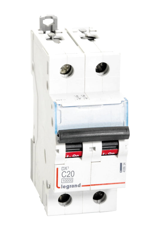 Legrand DX³ MCB 20A Double Pole 415V – 408634