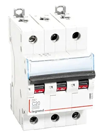 Legrand DX³ MCB 20A Triple Pole 415V AC – 408656