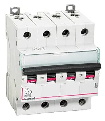 Legrand DX³ 10A Four Pole 415V AC MCB – 408694